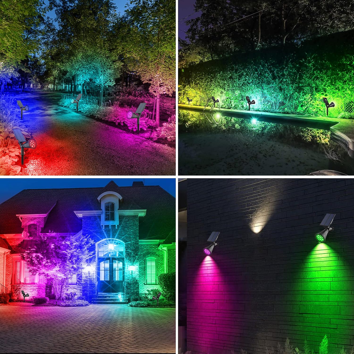 Thumbnail 6 de T-SUN (2 Pack) faretto solare da esterni IP55 con 7 LED, angolo regolabile 180°