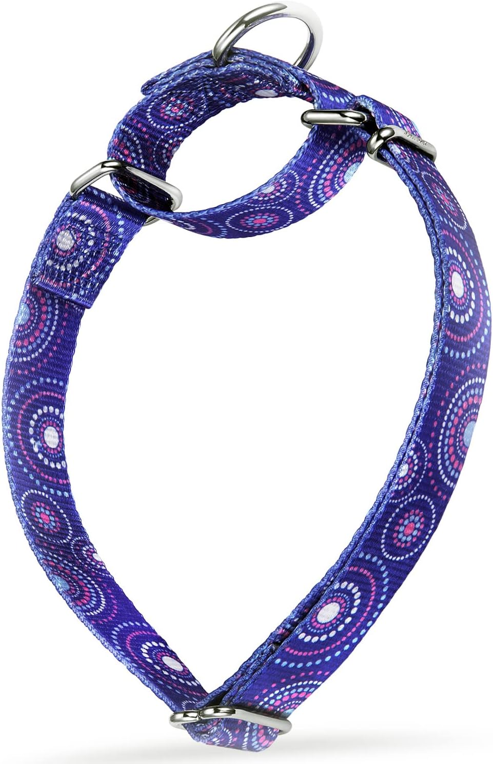 Detalle de Dazzber Martingale Dog Collar (Soft Adjustable) – Heavy-Duty D-ring, Choke-style control for Medium dogs
