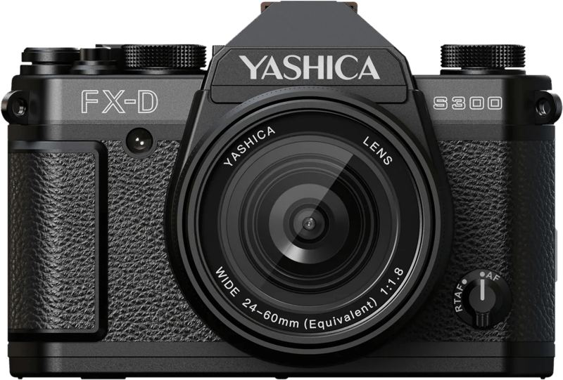 Detalle de Yashica FX-D S300 Digital Film Simulation Kamera (Schwarz) mit RAW und EVF