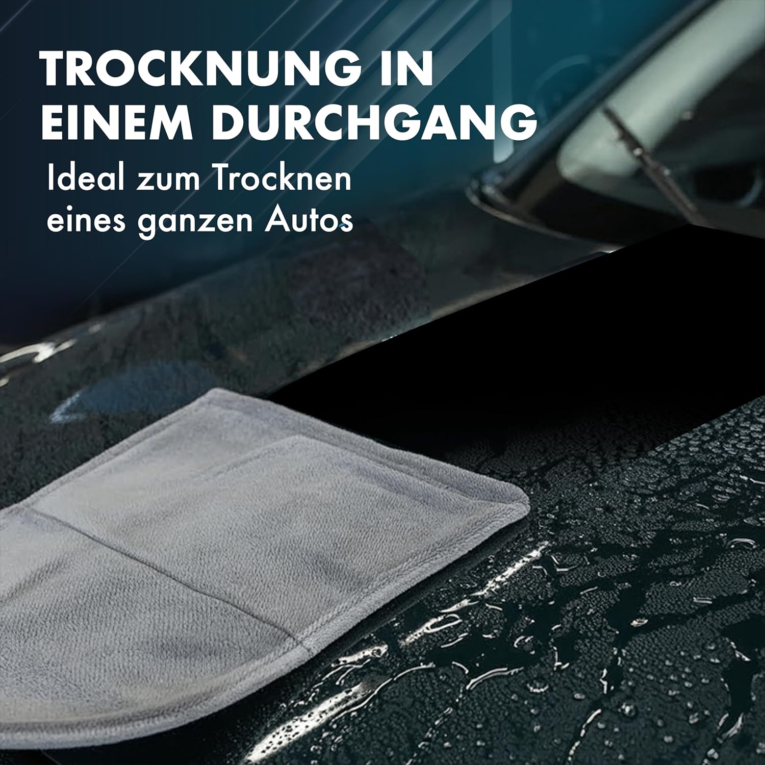 Thumbnail 1 de ZENAKIO Auto Trockentuch XXL 50x80 cm (1800 GSM) – fusselfreies Mikrofasertuch zum Autotrocknen & Motorradpflege