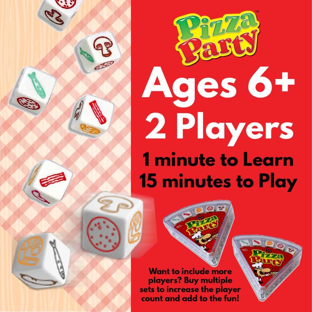 Thumbnail 2 de University Games Pizza Party Dice Game 6+ 🎲