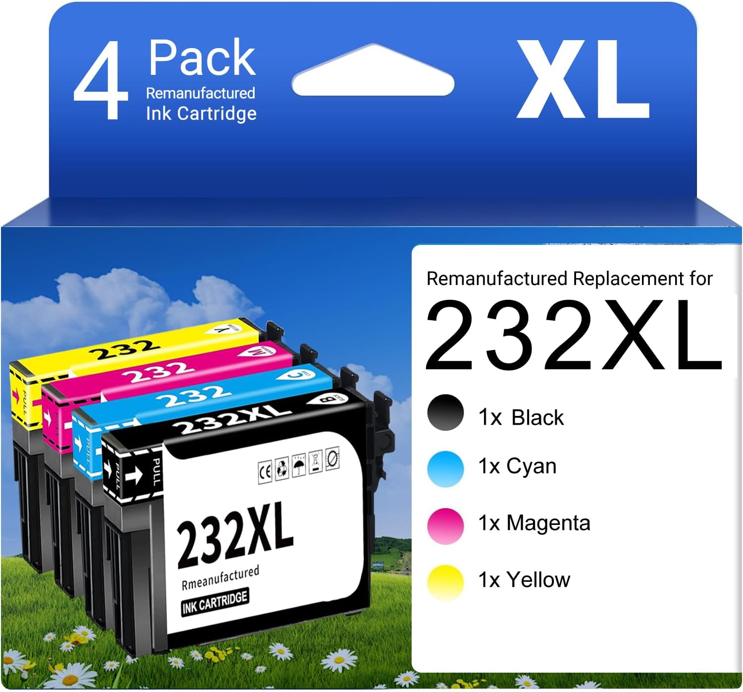 Detalle de Remanufactured Ink Cartridge Combo Pack 232XL