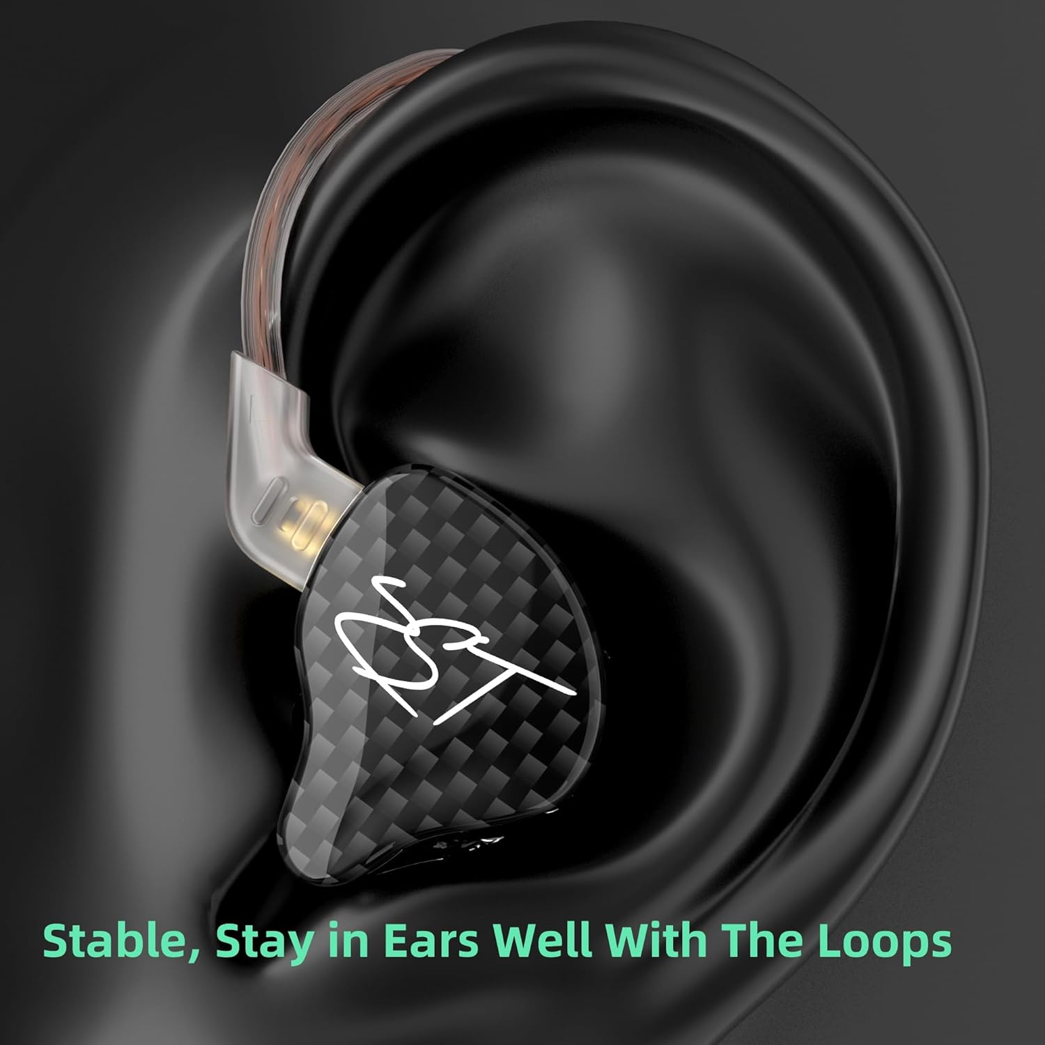 Thumbnail 3 de Yinyoo KBEAR Storm wired in-ear monitor headphones (3.5mm) with mic — Clear-Purple