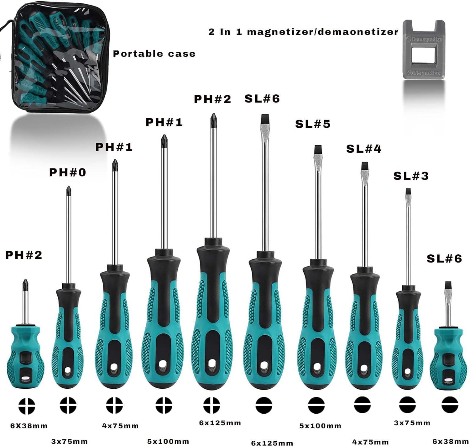 Thumbnail 5 de 10pcs Screwdriver Set 10-piece magnetic kit 🛠