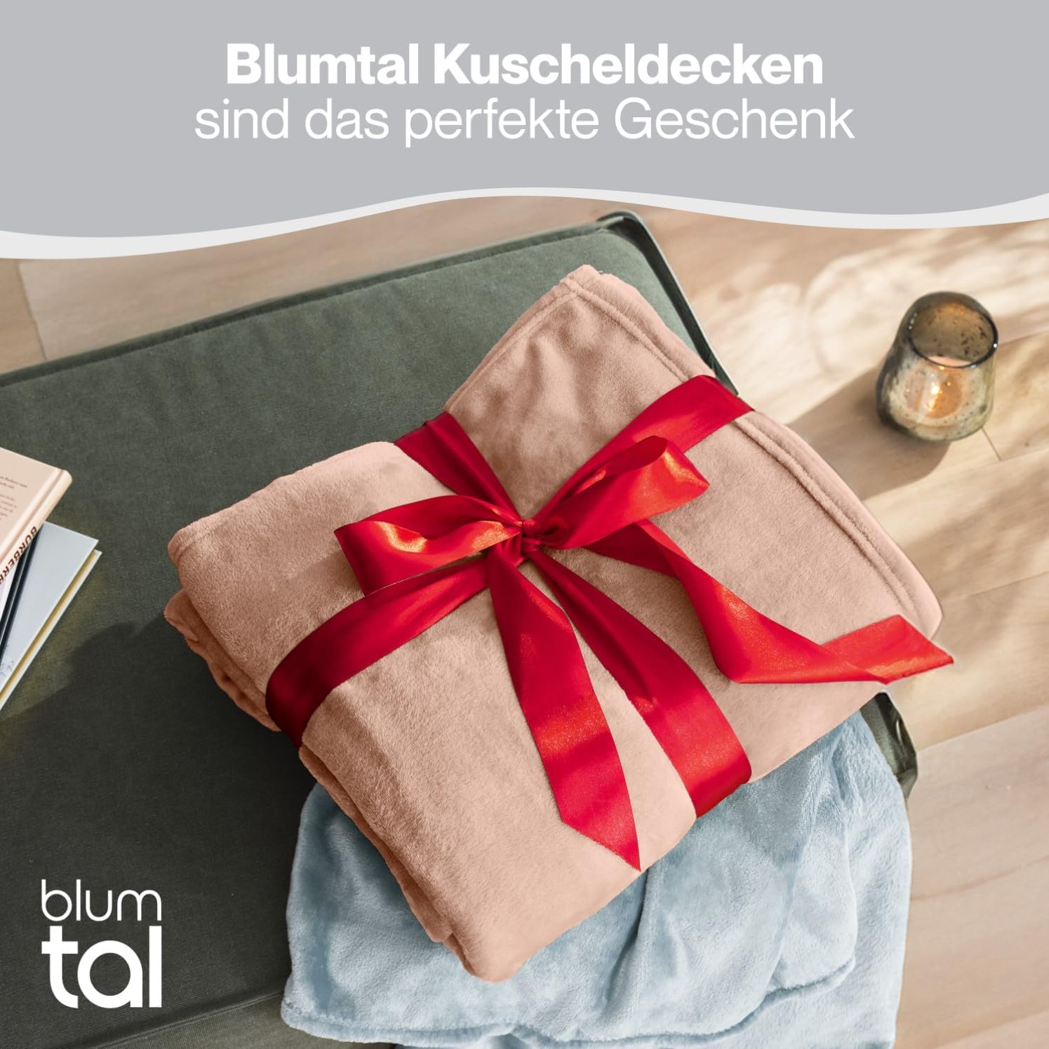 Detalle 1 de Blumtal Fleecedecke 270x230 cm rosa