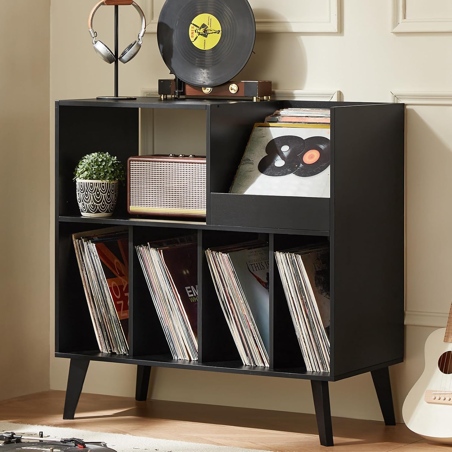 Detalle de Large Record Stand with Storage 300 📀
