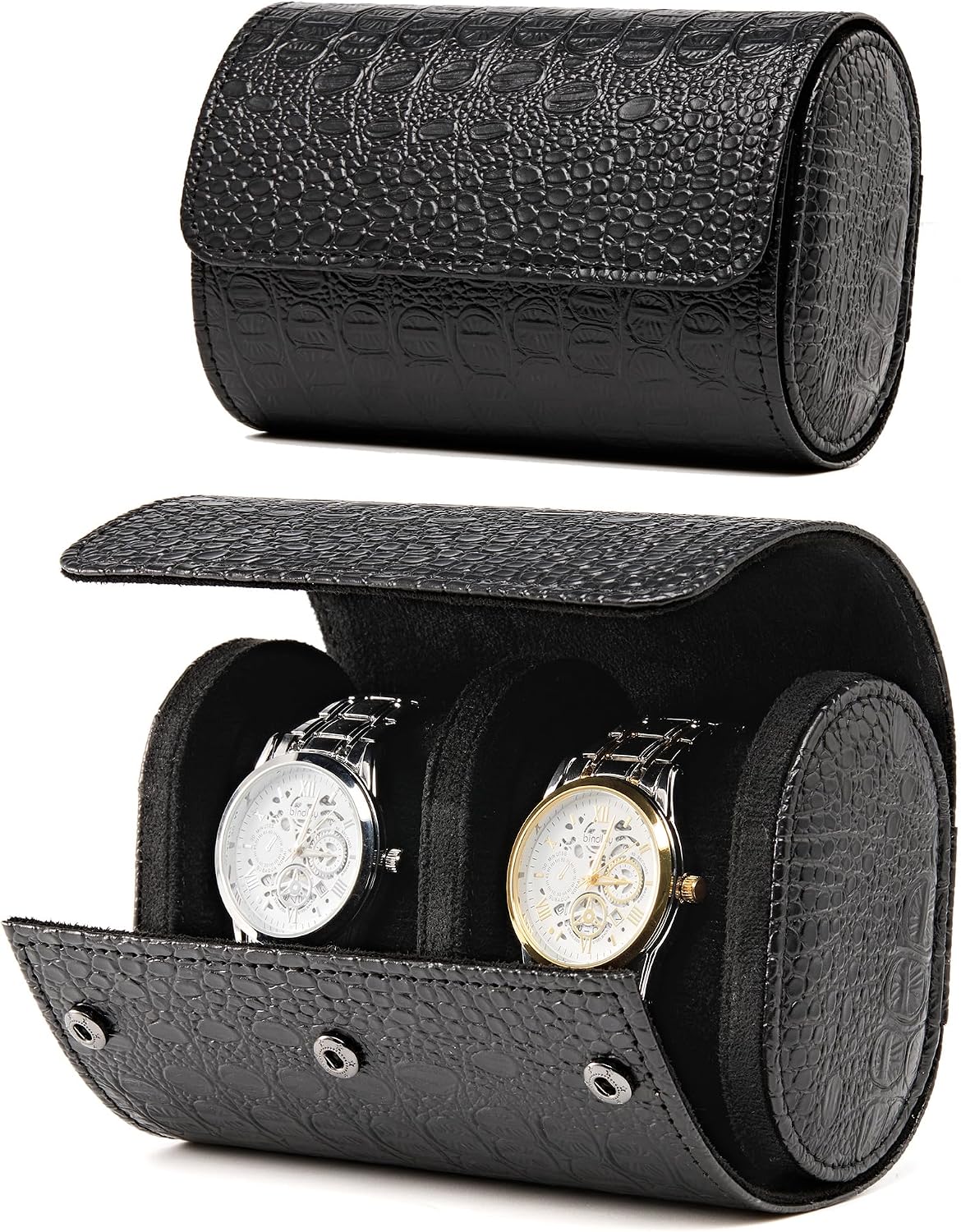 Thumbnail 5 de RUDDYROC Watch Travel Case, Croc-Embossed Leather