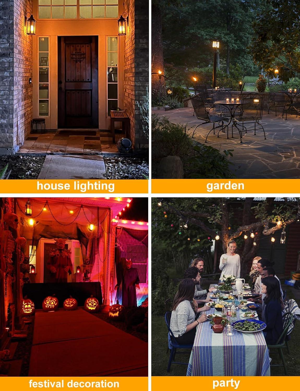 Thumbnail 1 de Hompavo LED Flame Effect Bulbs, 4 Modes, E26/E27, F20