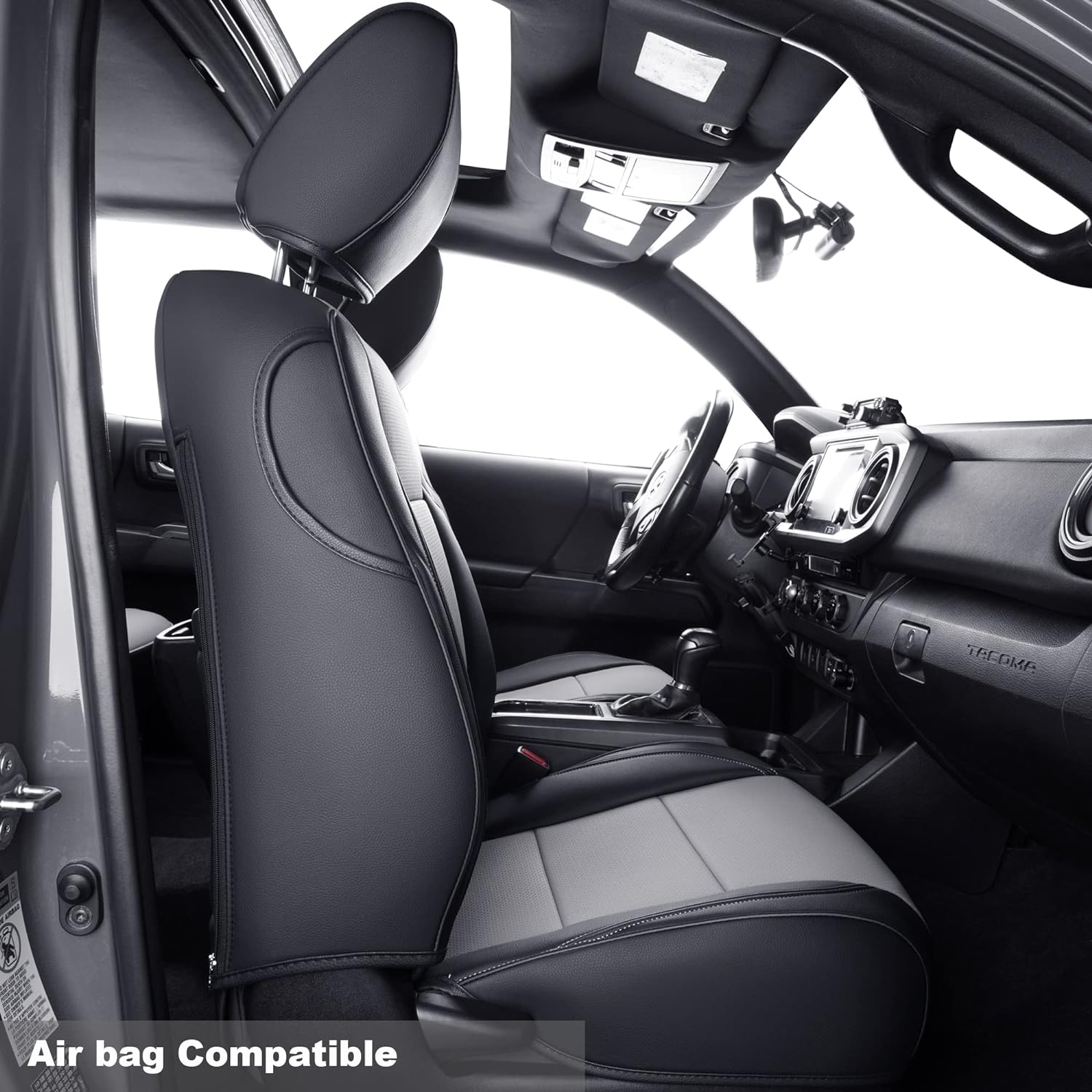 Thumbnail 1 de LUCKYMAN CLUB 2 Front Tacoma Seat Covers (Custom Fit 2016–2023) for Crew Cab & Extended Cab, Gray (2 pcs)