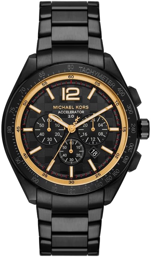 Detalle de Michael Kors Orologio Accelerator 2 da uomo MK9179 – Cronografo al quarzo con cinturino in acciaio inossidabile