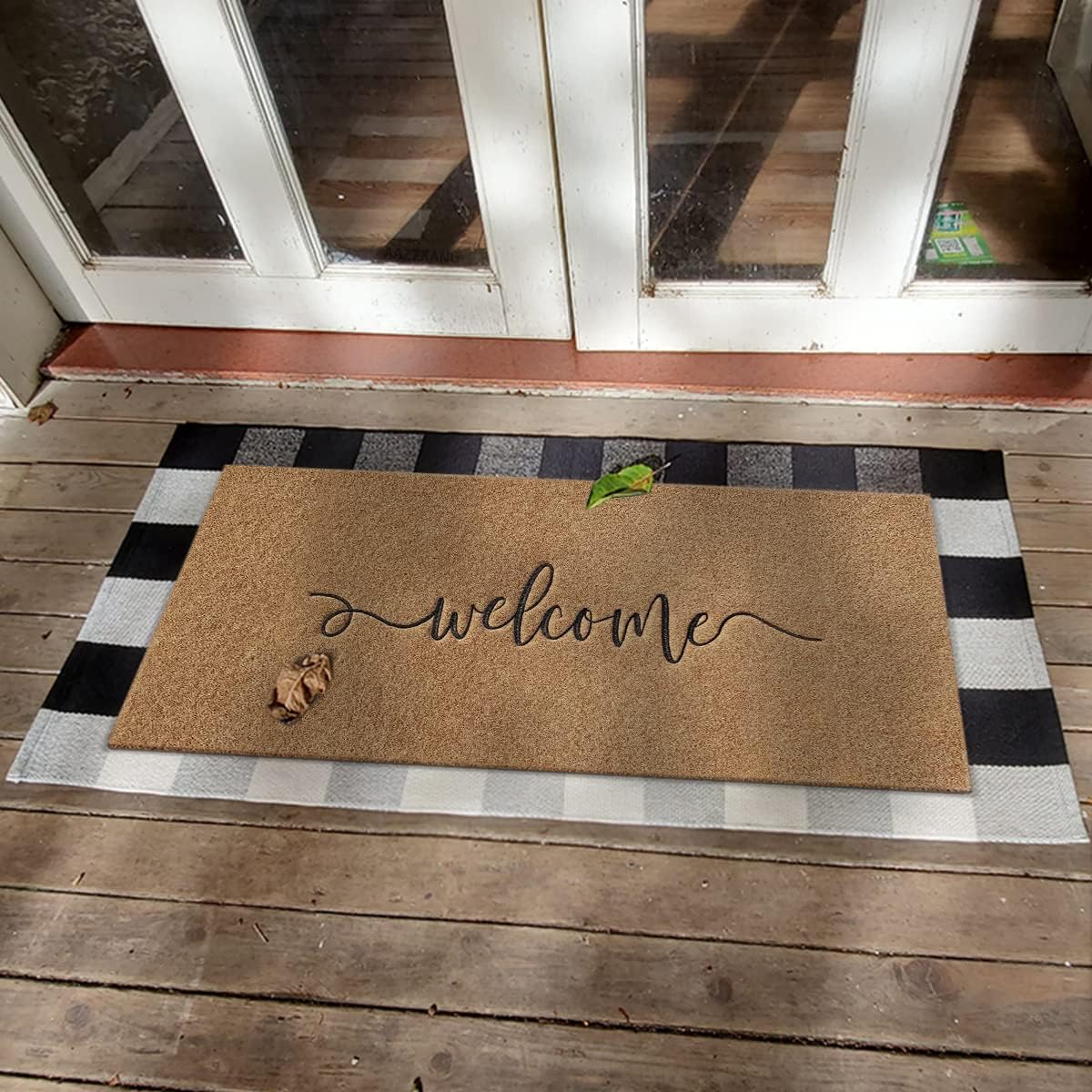 Detalle 1 de AAZZKANG 18 x 48-Inch Welcome Mat with Polypropylene Surface and Rubber Backing