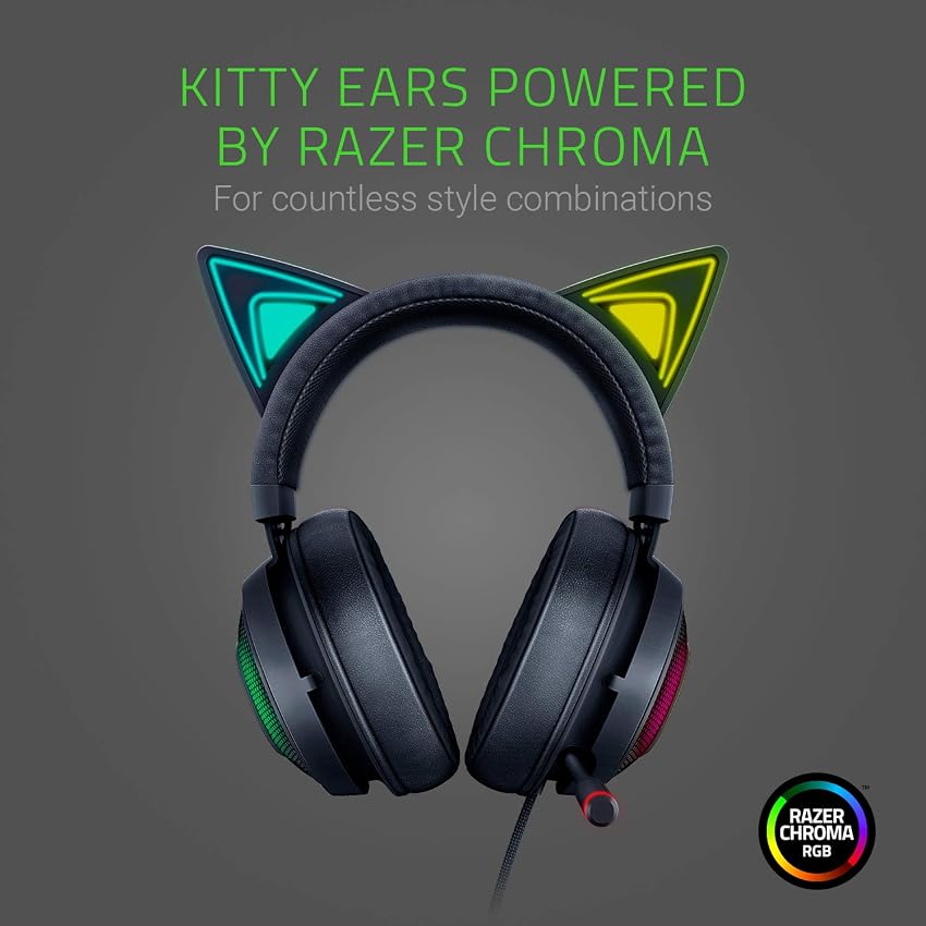 Thumbnail 1 de Razer Kraken Kitty Auriculares gaming con RGB y micrófono