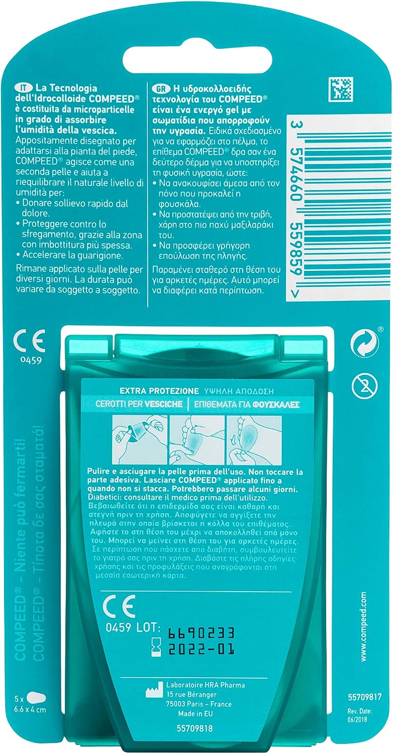 Detalle 2 de COMPEED Cerotti per vesciche 5 pz 🩹
