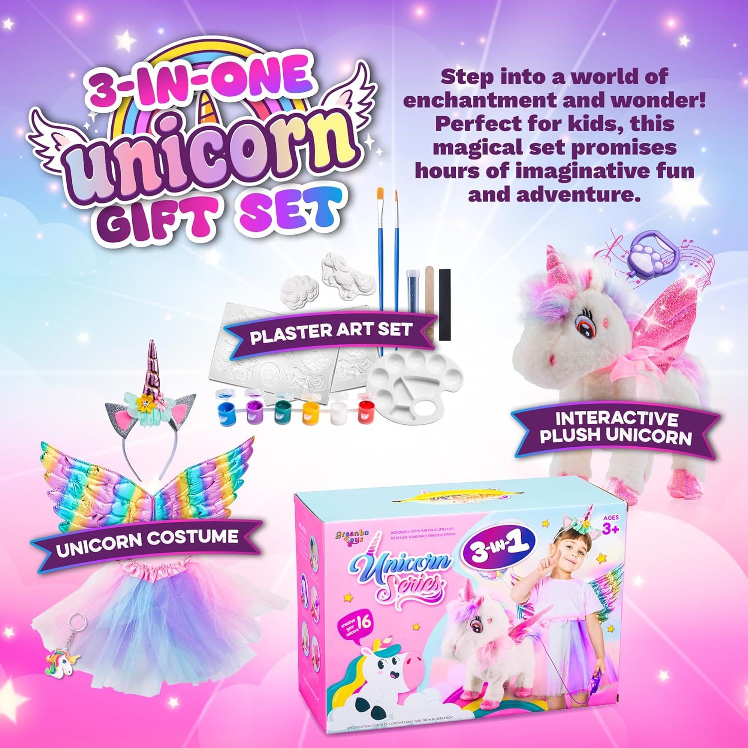 Detalle 2 de Greenbo Unicorns Toys Painting Kit for Ages 4–6
