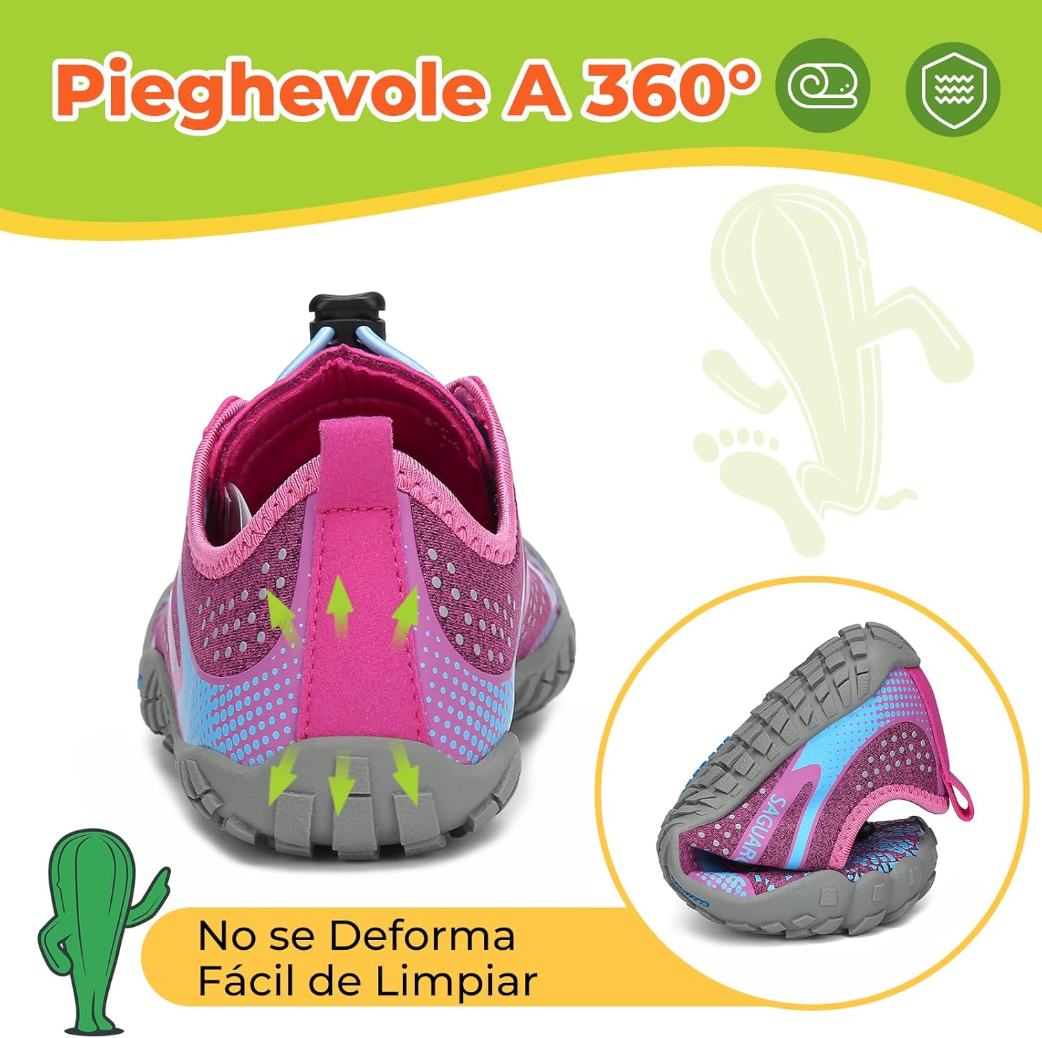 Detalle 2 de SAGUARO barefoot Zapatillas 5 dedos 30