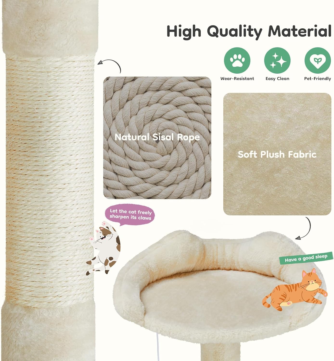 Detalle 1 de DUMOS Cat Tree Tower, 54 Inch