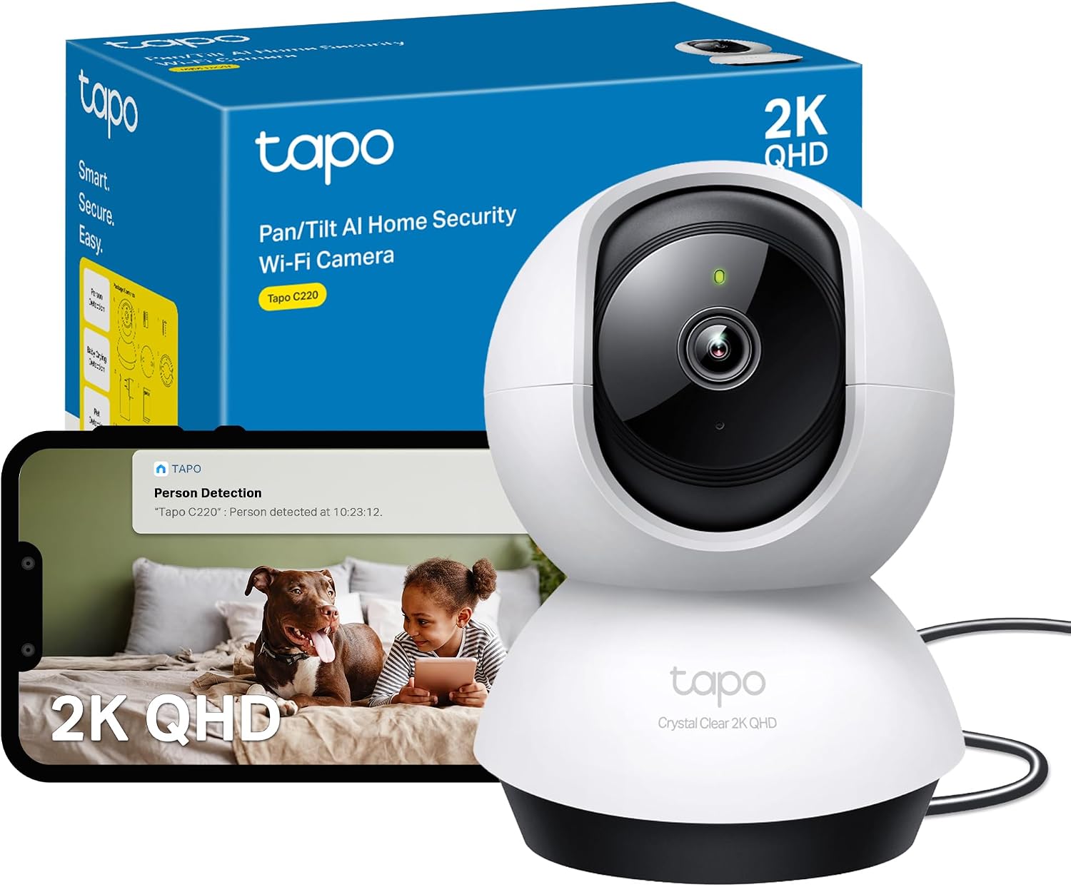 Detalle 2 de Tapo C210 2K 3MP Pan/Tilt Indoor Security Camera