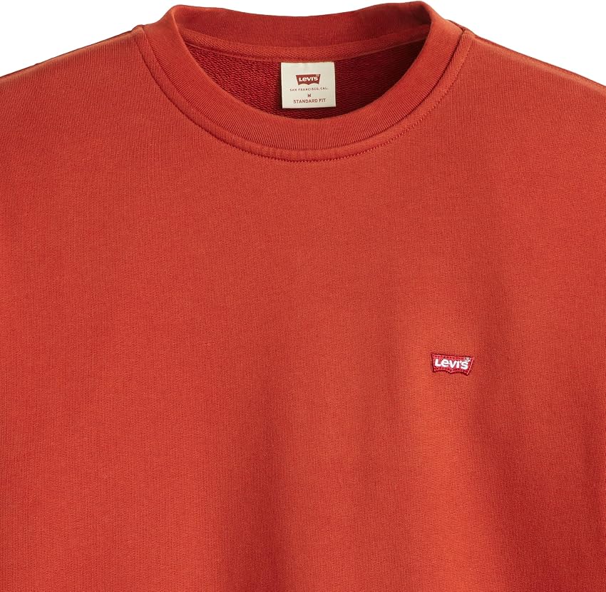 Detalle de Levi's The Original HM Crew Sudadera Hombre ❤️ Etruscan Red