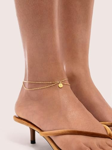 Detalle 2 de SINGULARU Tobillera Mujer Boho Polar Star – Acero bañado en oro 18k
