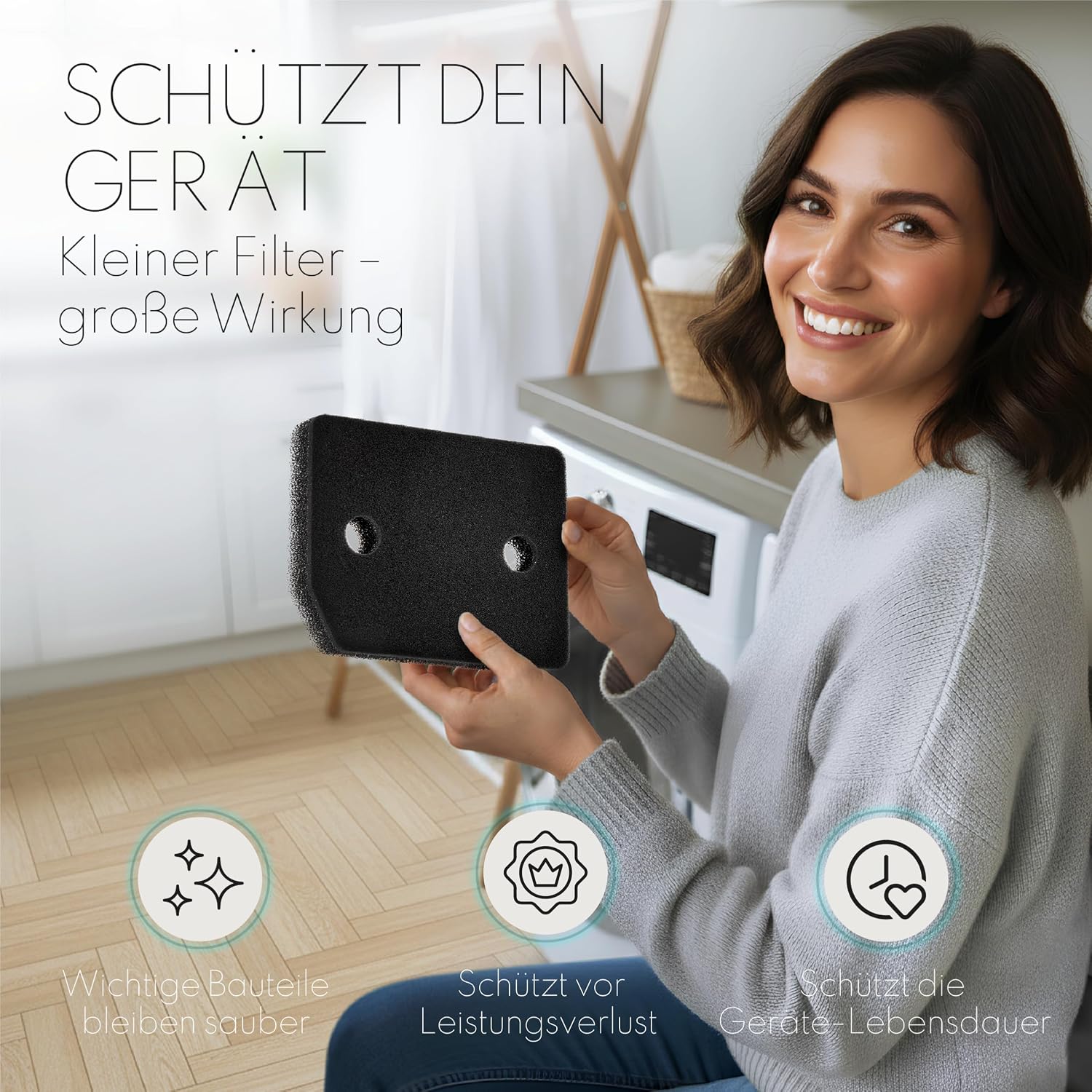 Detalle de Premium Sockelfilter für Miele T1 2er Set