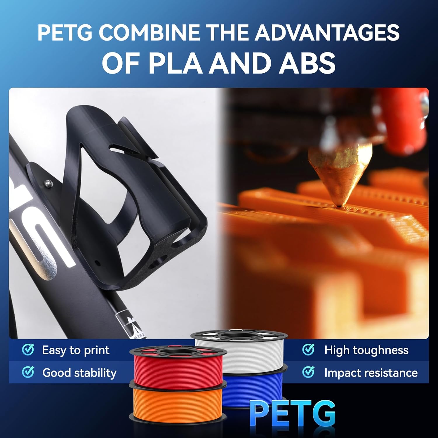 Thumbnail 1 de JAYO PETG 1.1KG Filament Schwarz 🧶