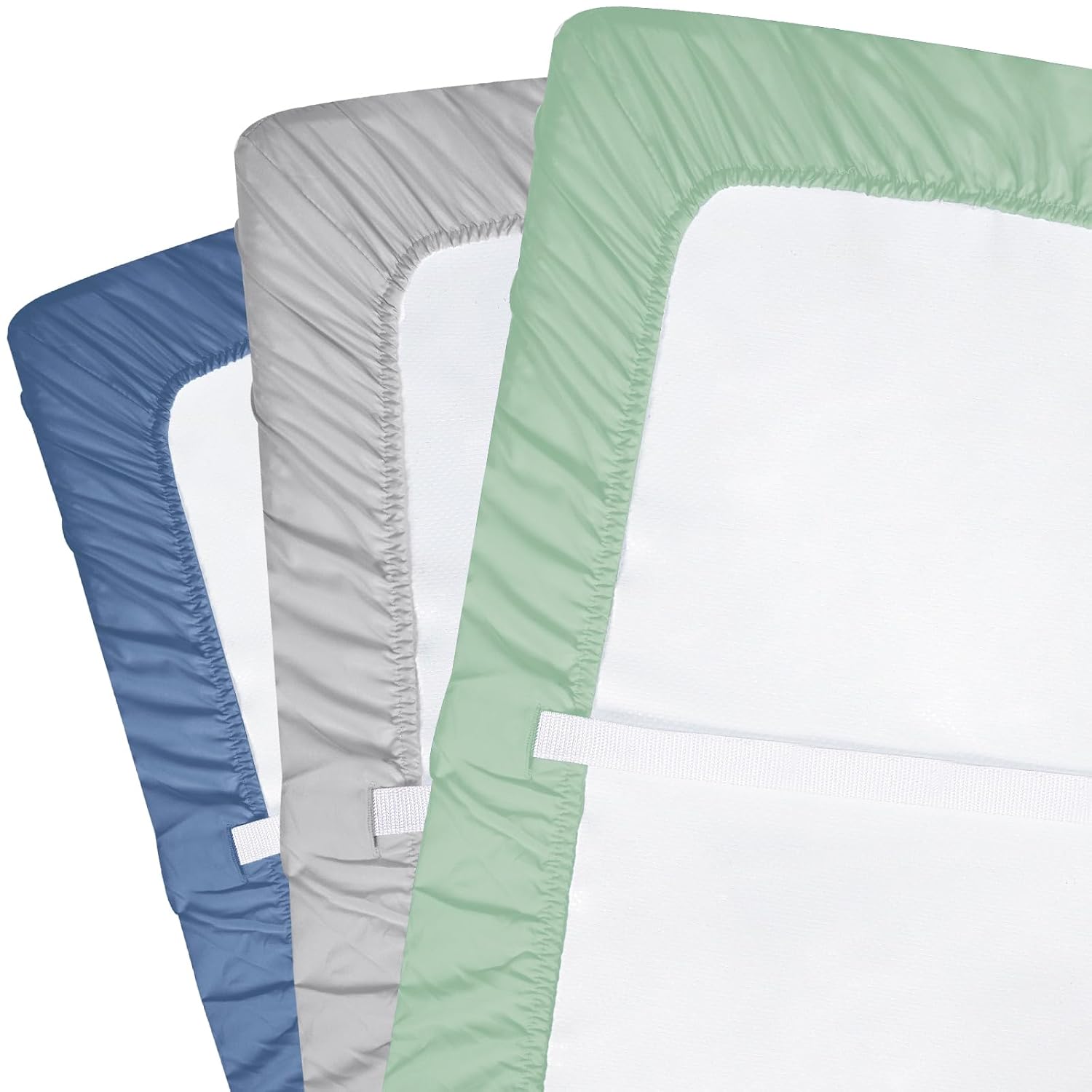 Thumbnail 6 de david's 3-Pack Changing Pad Covers, Microfiber, Gray, Sage & Navy Blue
