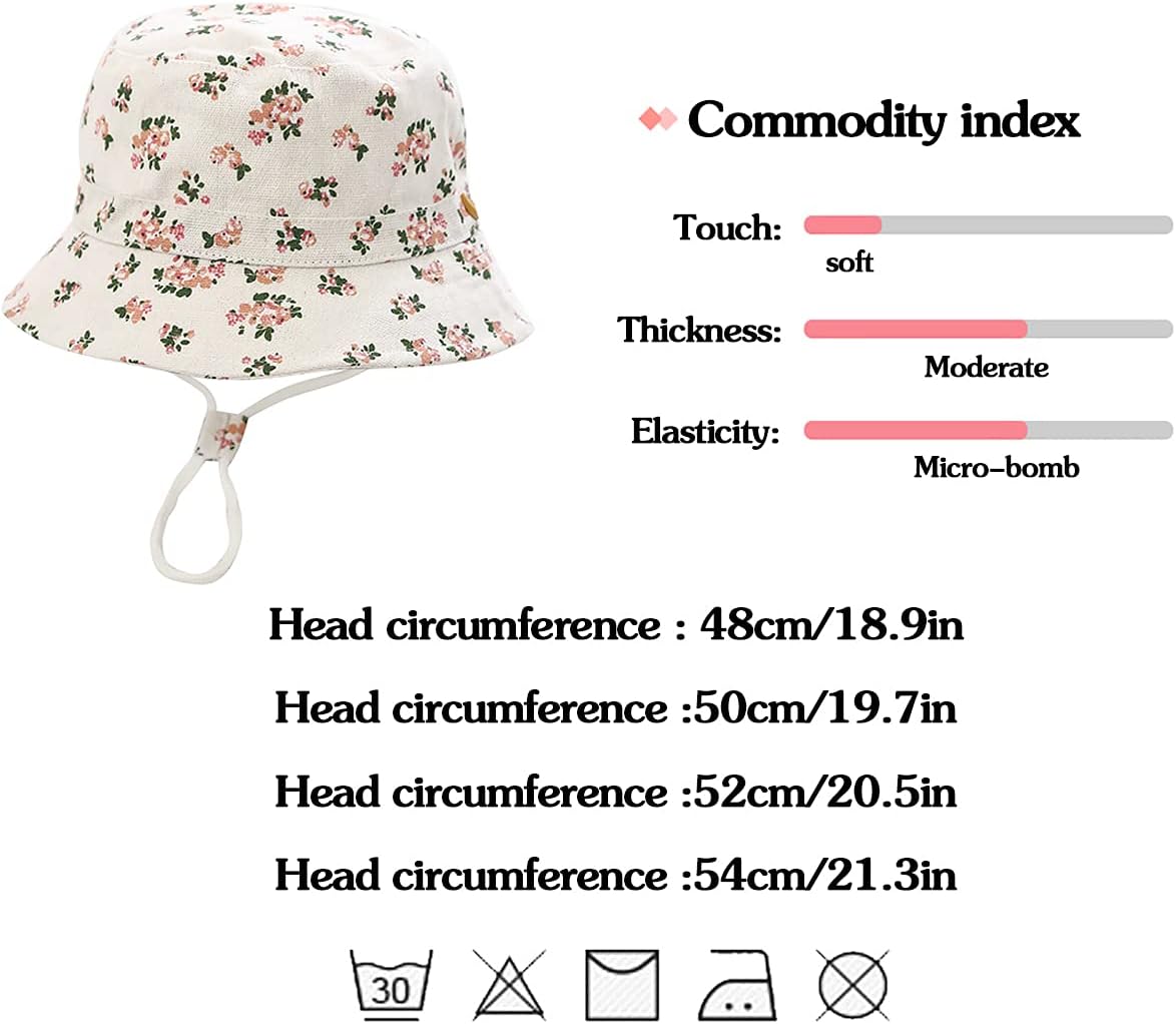 Thumbnail 6 de Malaxlx Baby & Toddler Kids Bucket Sun Hat – Cute Print Summer Outdoor Hat with Wide Brim & 50+ UPF