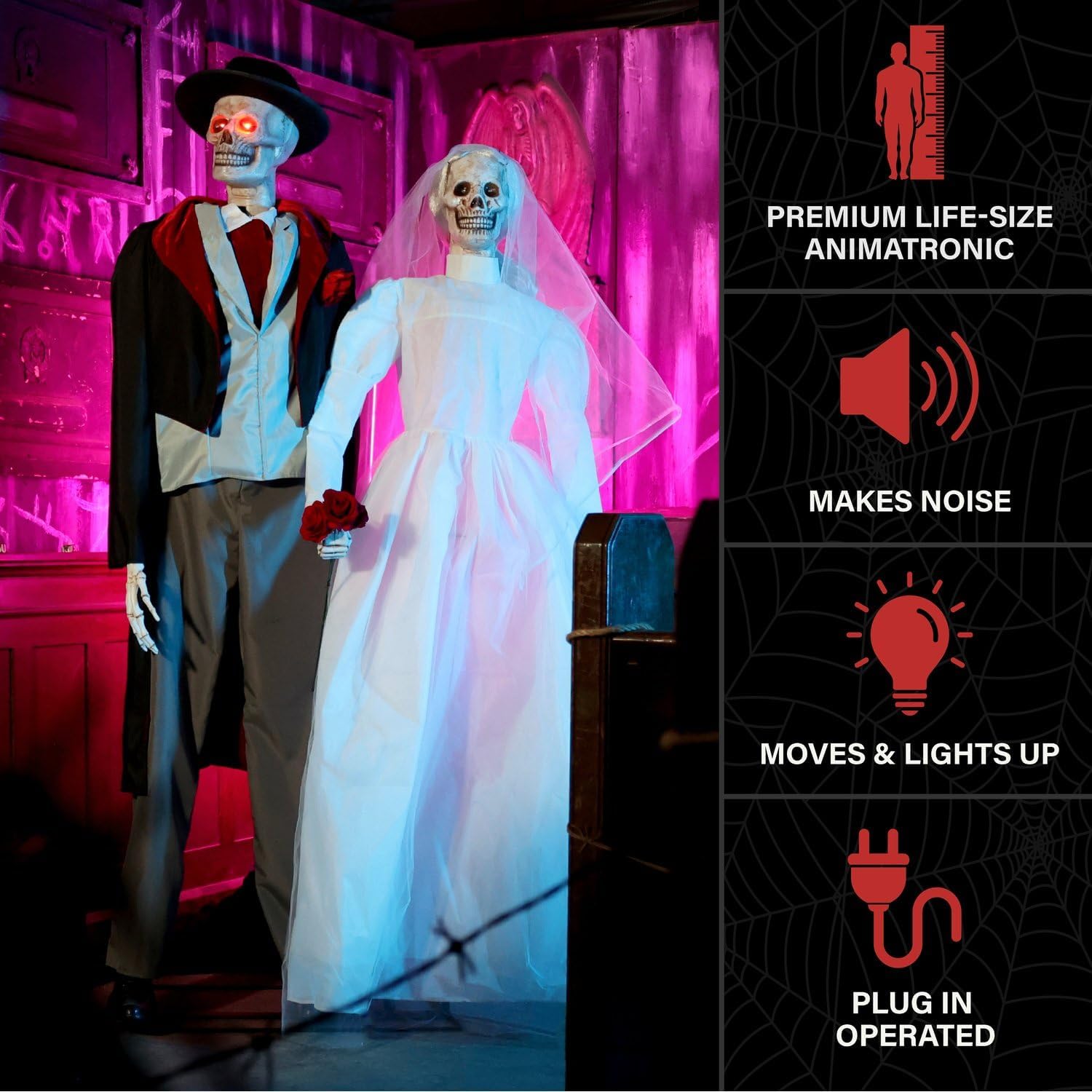 Detalle de Haunted Hill Farm Halloween Animatronic, 6.1-Ft.