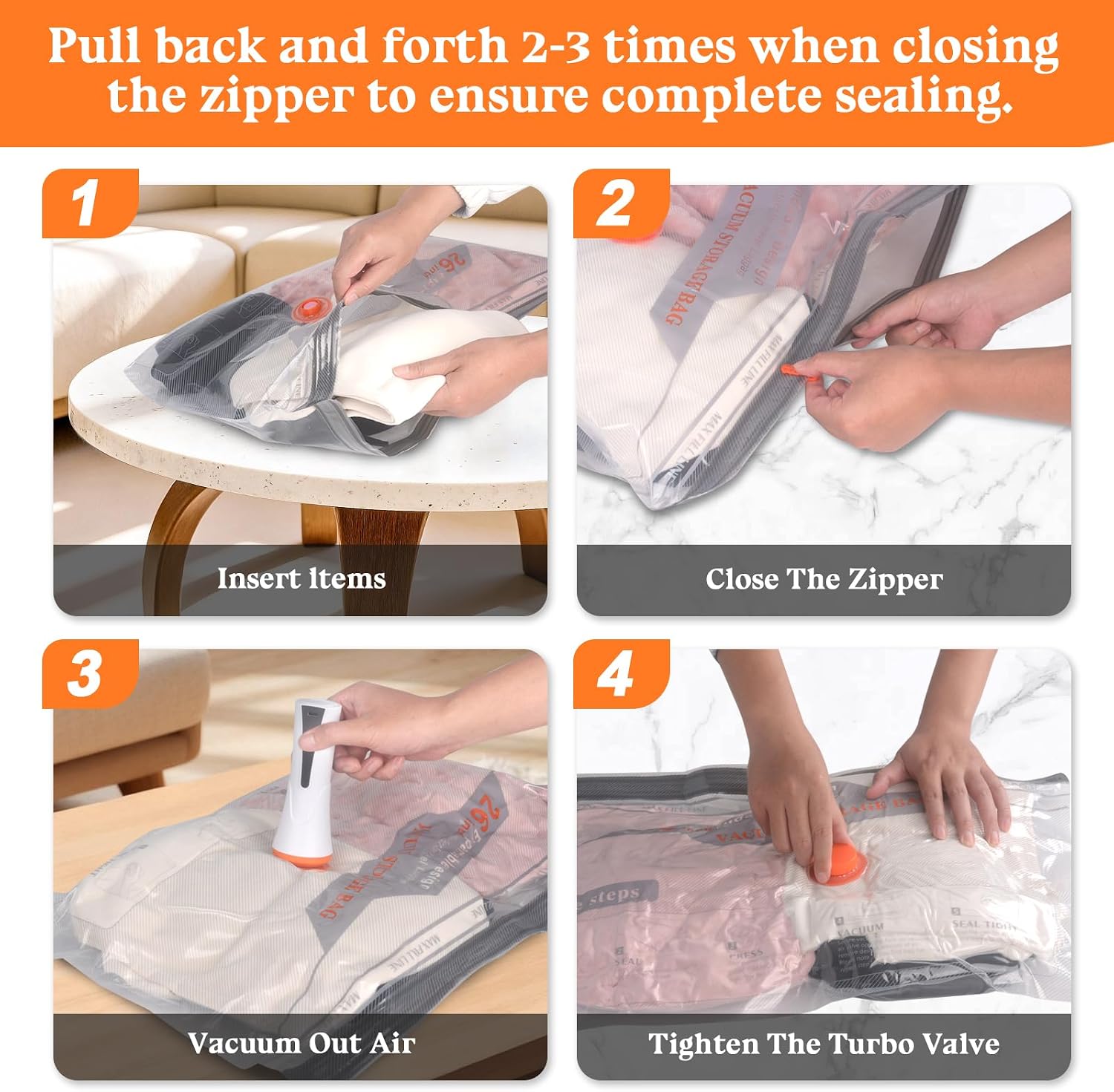 Thumbnail 6 de Vacuum Storage Bags for Travel with Electric Pump – 12 Pack