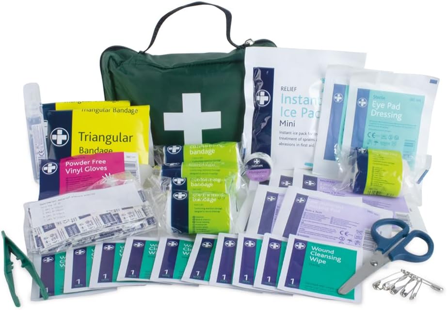 Detalle de Reliance Medical Lewis-Plast Premium Erste-Hilfe-Set mit 90 Teilen – für Zuhause, Büro, Auto & Reisen (grün)