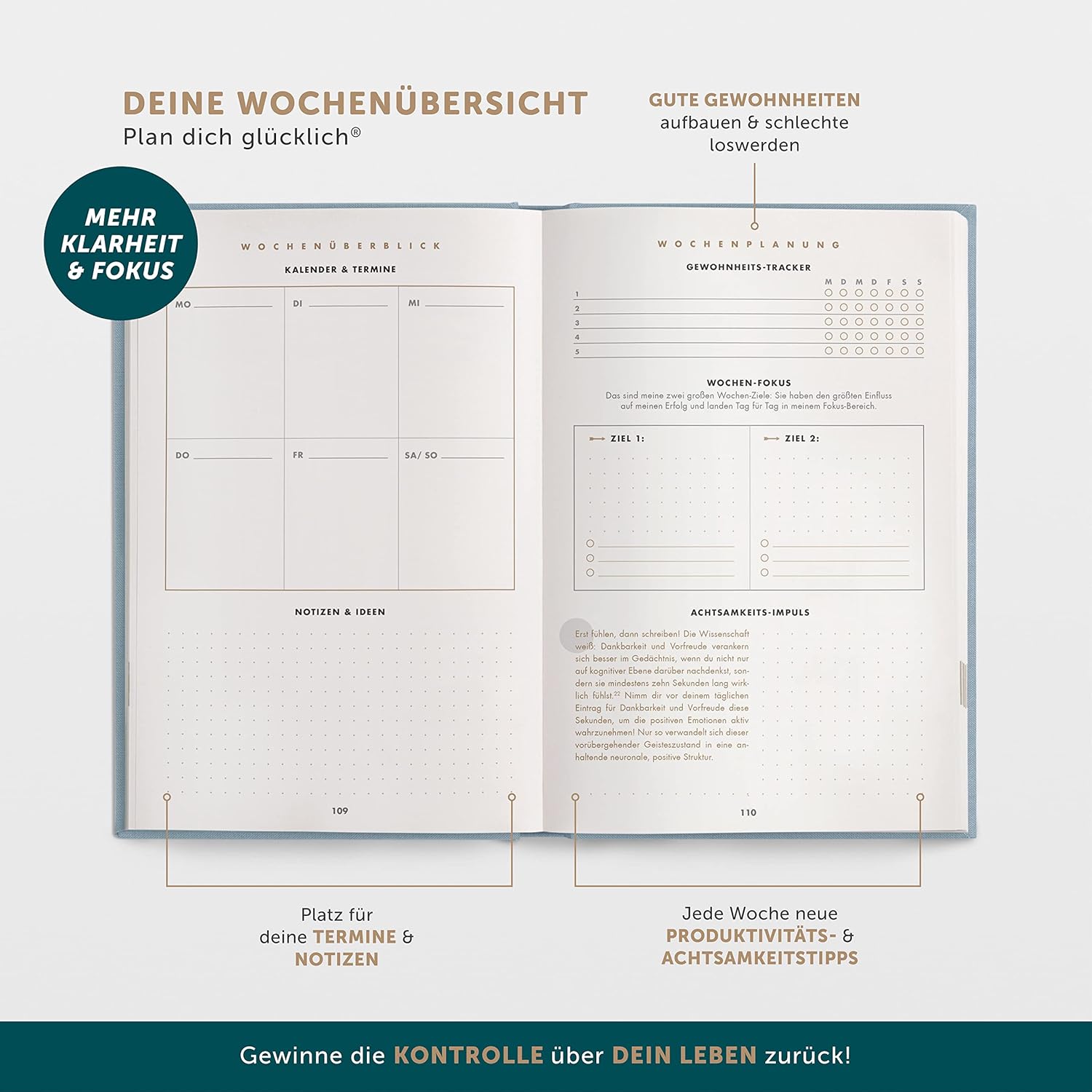Thumbnail 3 de 6-Minuten Tagebuch Erfolgsjournal PUR 📔