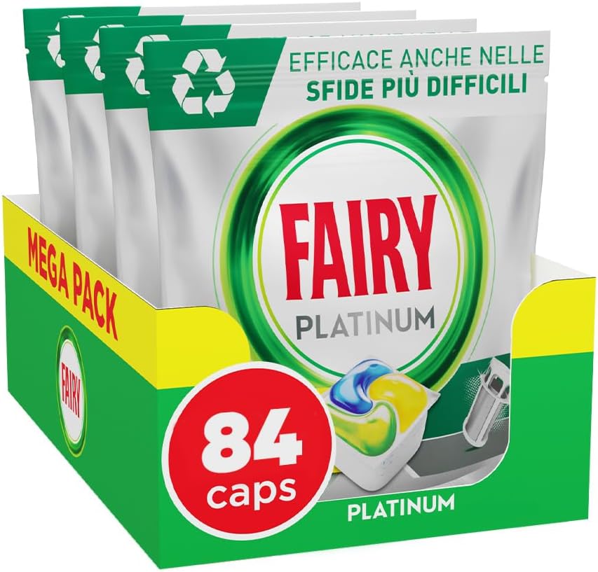 Thumbnail 6 de FAIRY Platinum capsule detersivo per lavastoviglie con sistema di prelavaggio integrato (126 capsule) Limone