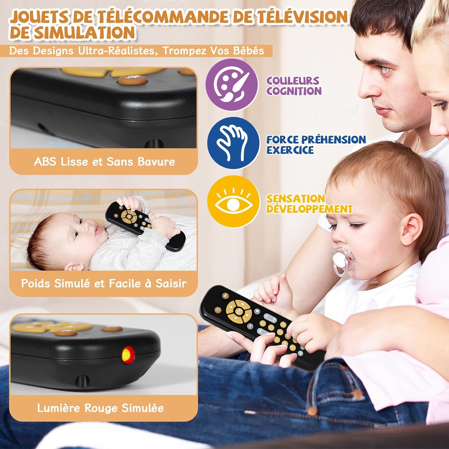 Detalle 2 de Orzbow Jouet Télécommande TV Bébé 1‑2 ans