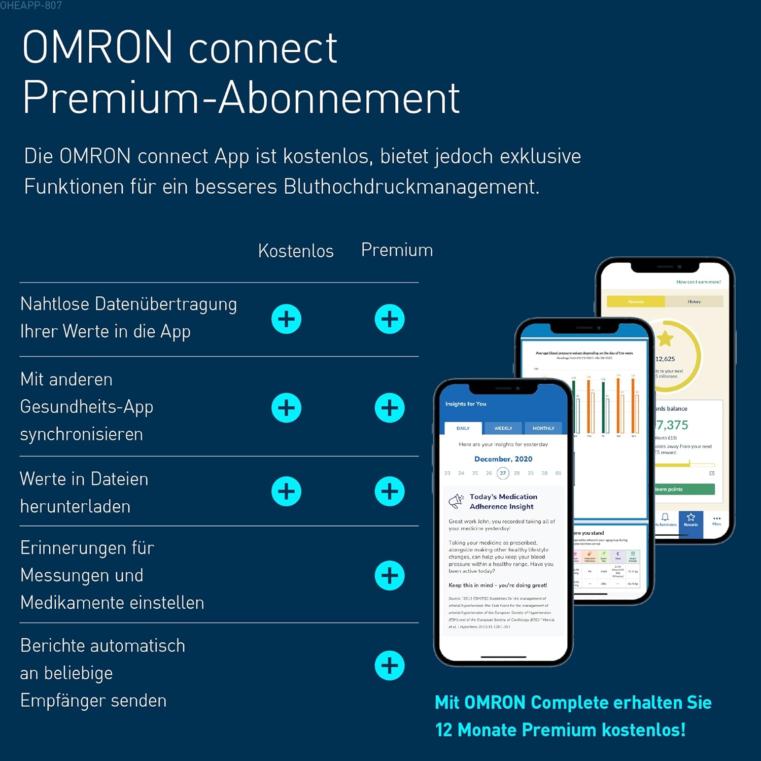 Thumbnail 5 de OMRON Complete Blutdruckmessgerät 22–42 cm 📟