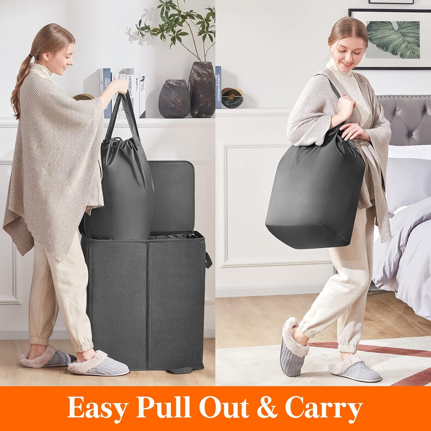 Thumbnail 4 de Lifewit Double Laundry Hamper 136L