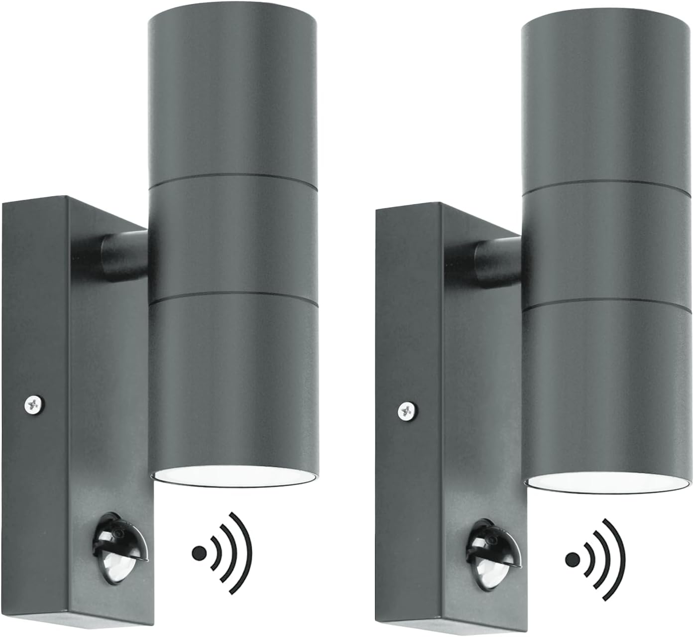 Detalle de Outdoor motion wall lights, IP44 2 pack