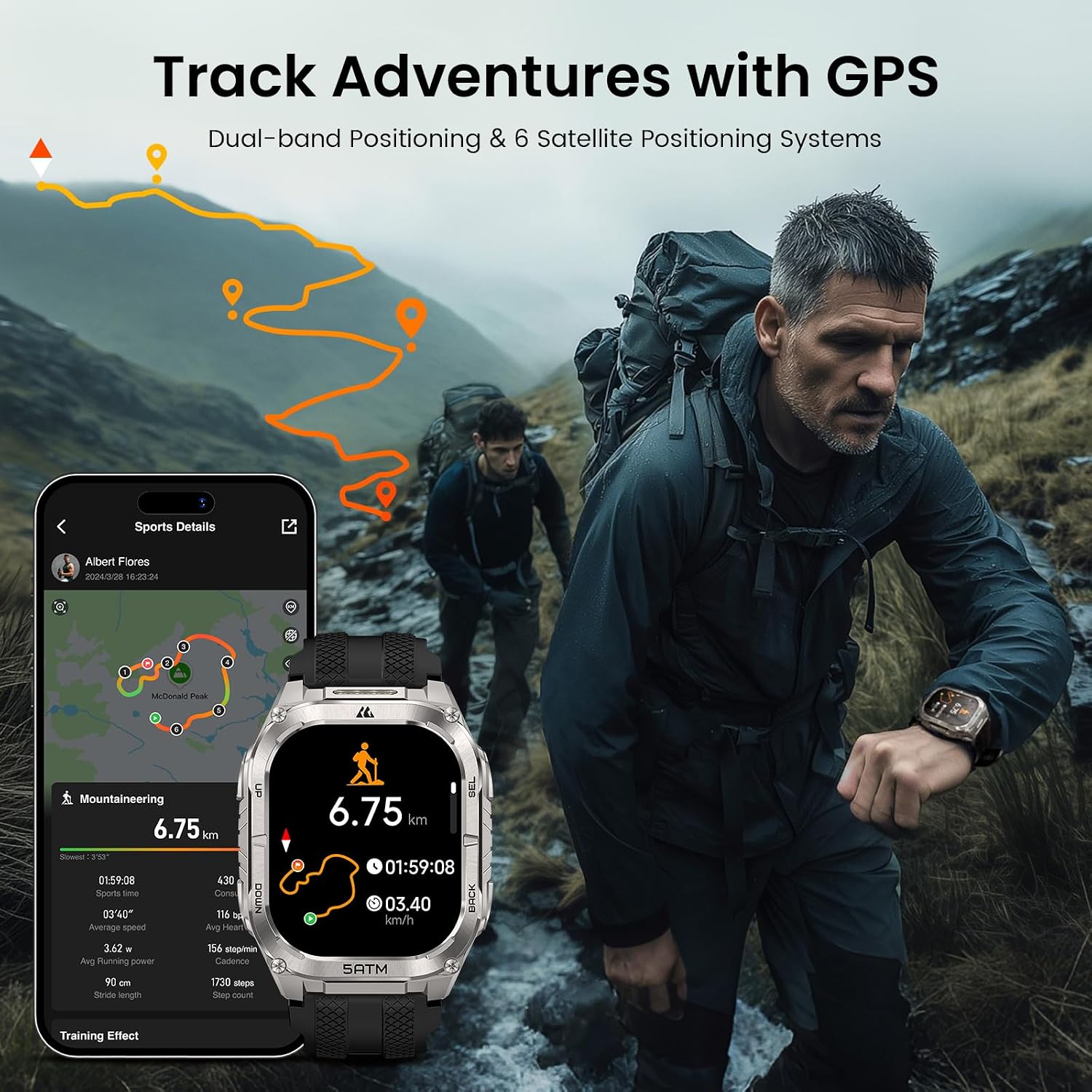 Detalle de KOSPET TANK M4C GPS smart watch