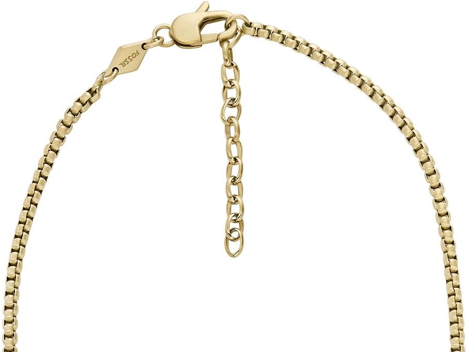 Thumbnail 4 de Fossil Collier en acier inoxydable pour hommes – chaîne dorée avec fermoir mousqueton