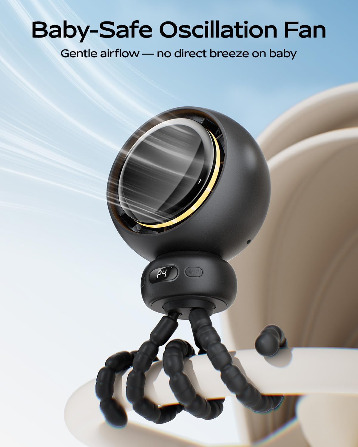 Thumbnail 1 de Bearwind Portable Pram Fan 60° Oscillating