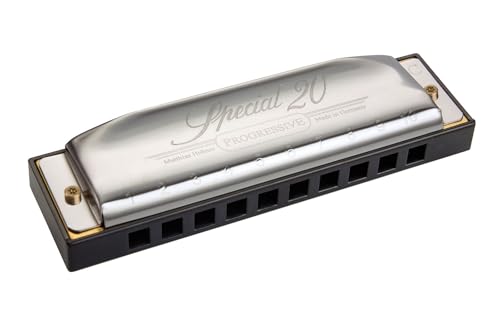 Detalle de Hohner Special 20, harmonica en do à plaques encastrées et sommier plastique