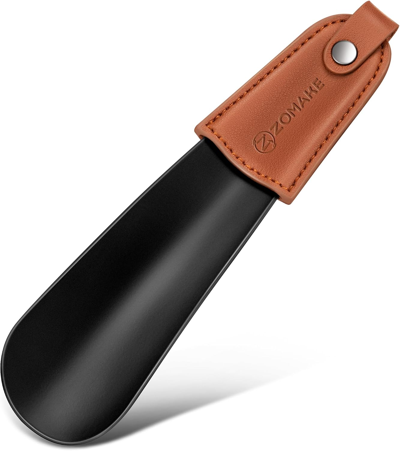 Detalle de ZOMAKE TM0087A korte metalen schoenlepel van 17 cm, zwart