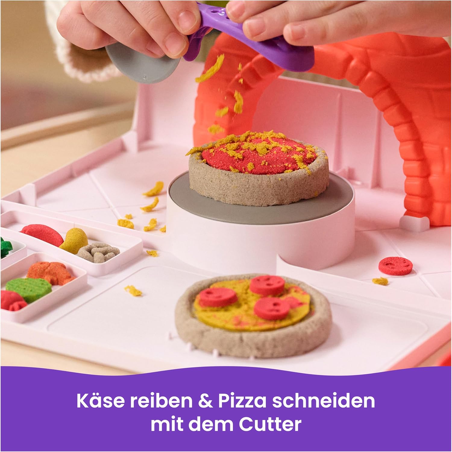 Thumbnail 4 de Kinetic Sand Squish Pizza Set 453 g 🍕