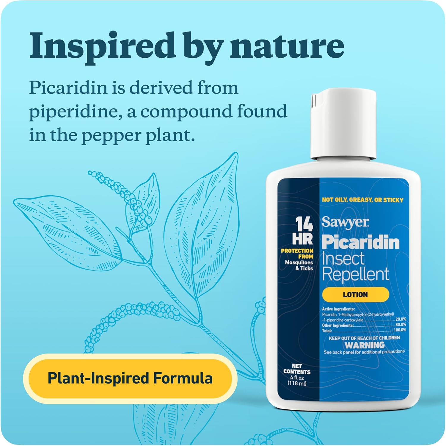 Detalle de Sawyer SP564 Premium Insect Repellent with 20% Picaridin, Lotion (4 oz)