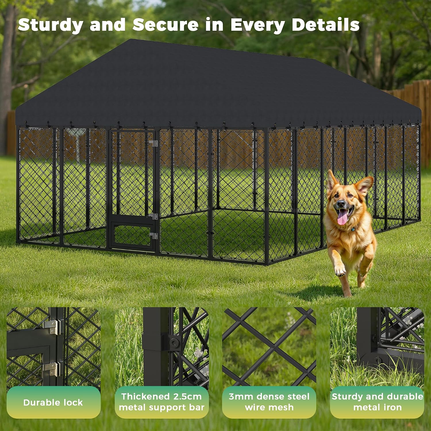 Detalle de Outdoor Dog Kennel 10x14