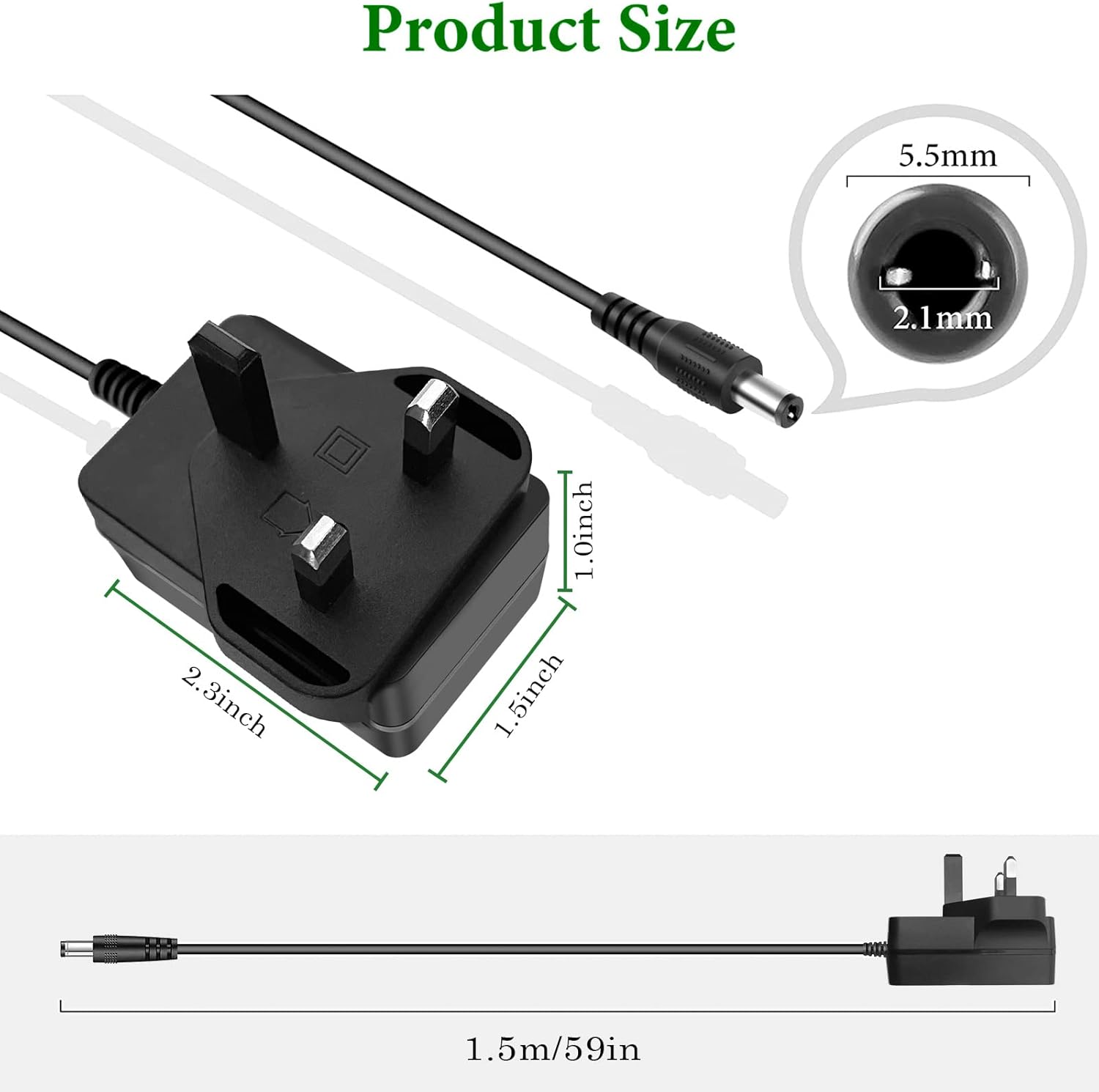 Thumbnail 3 de Gonine 9V 1.5A Power Supply Adapter with 5 Tips for Arduino Uno R3 and Everyday 9V Devices