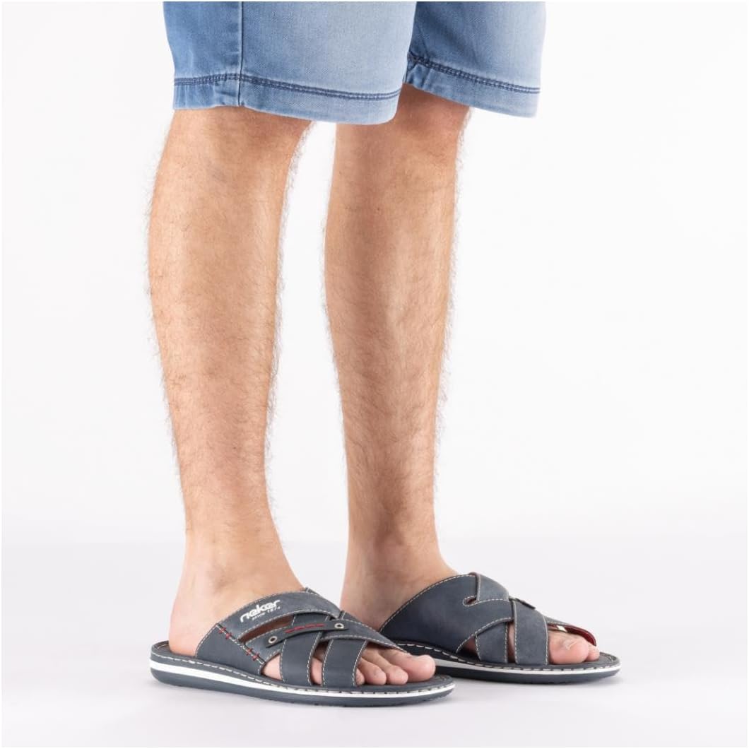 Detalle 2 de Rieker 25199-43 Herren Pantolette Synthetik grau