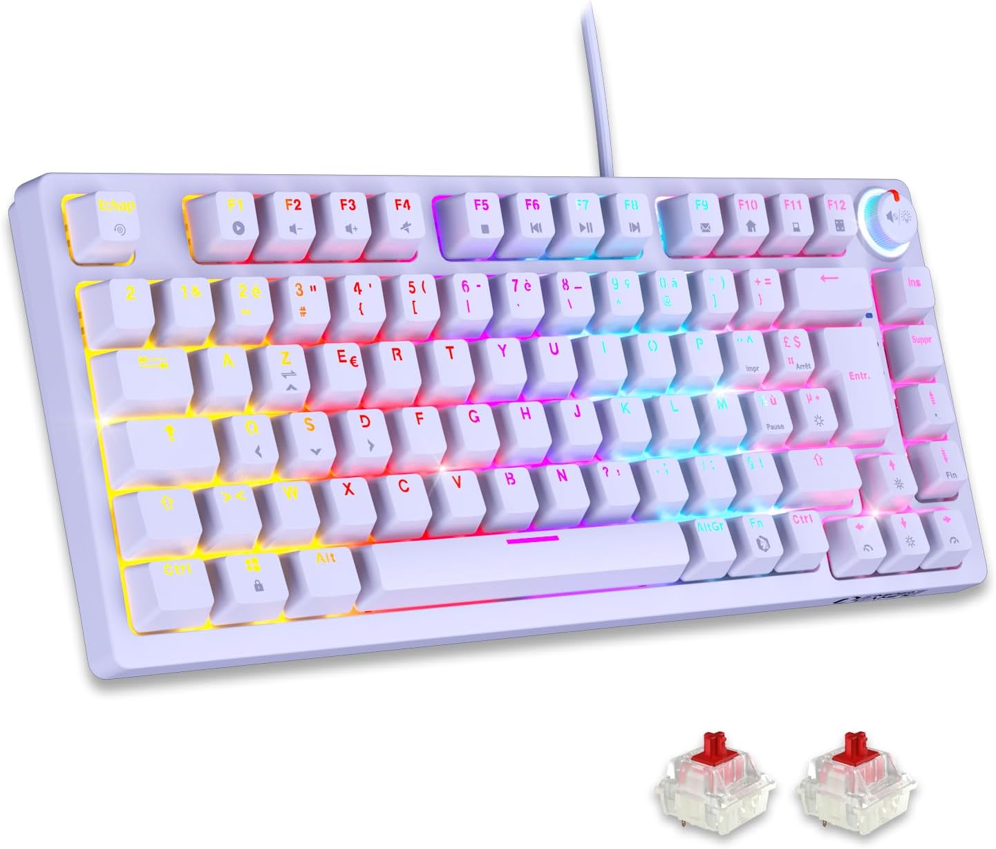 Thumbnail 6 de Empire Gaming K248 tastiera meccanica gaming cablata MX Red con RGB (layout FR AZERTY) e USB Type-C