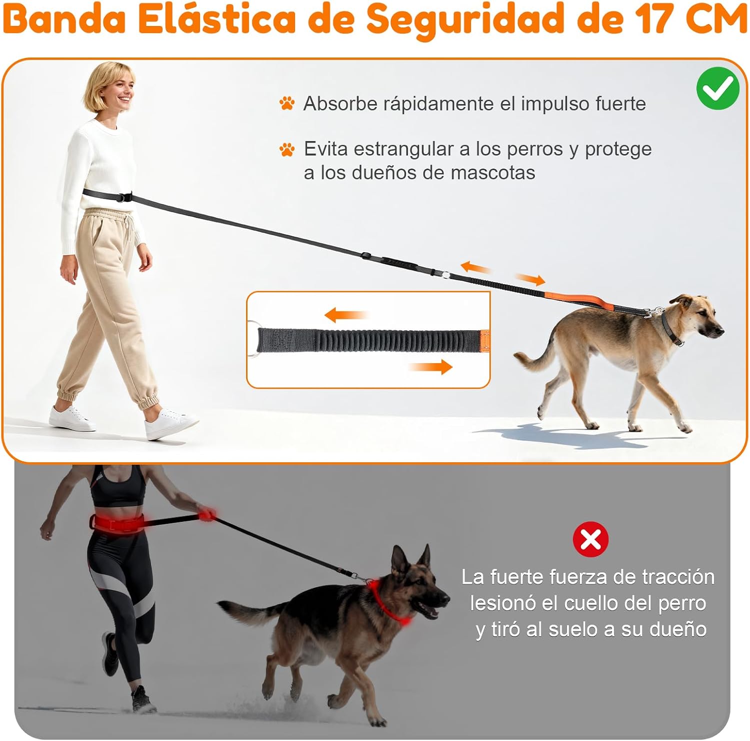 Thumbnail 4 de X XBEN Correa manos libres para correr 2,2 m