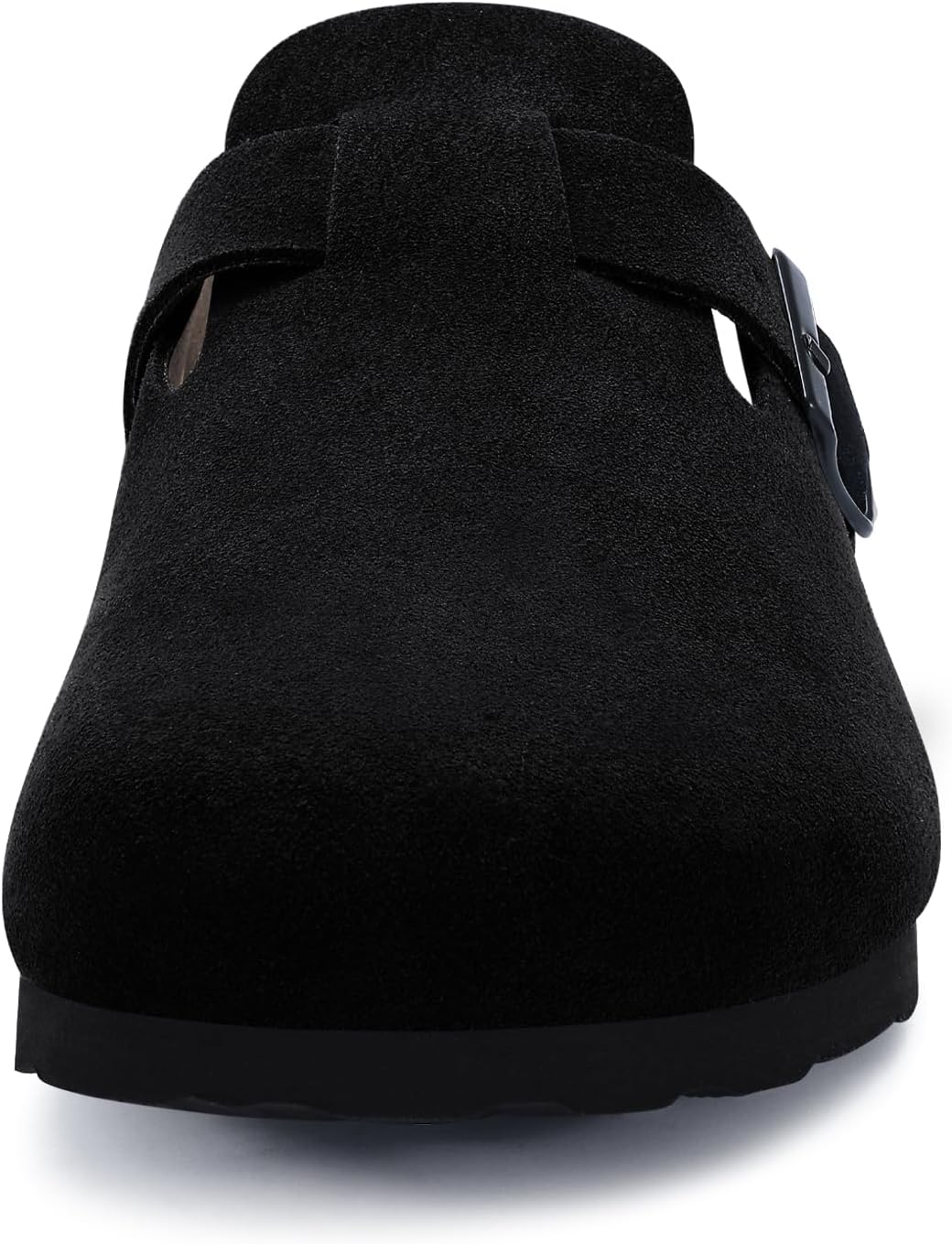 Detalle de Litfun Wildleder Clogs für Damen mit weichem Fußbett und Arch Support (Slip-on Mules)