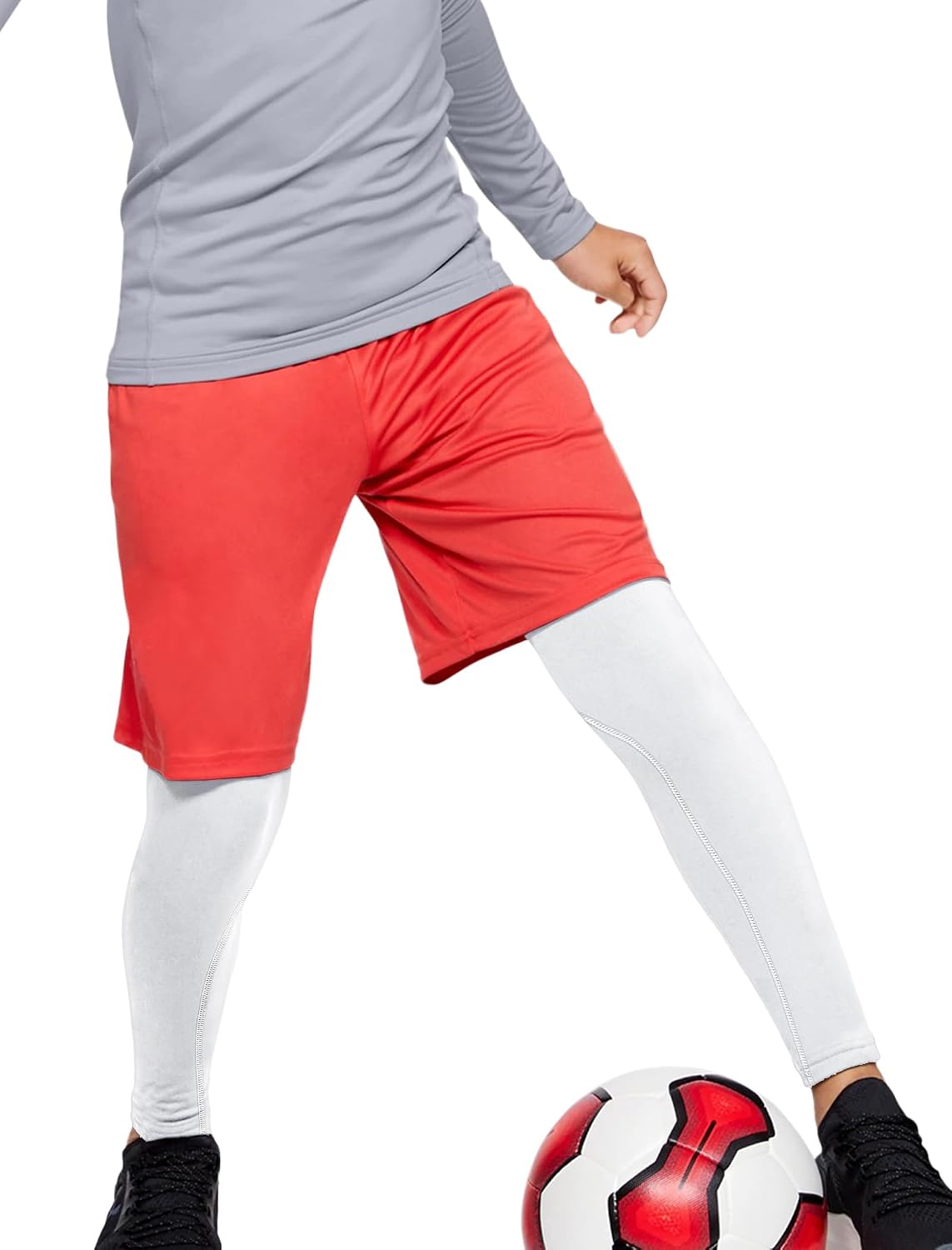 Detalle 1 de TELALEO Boys Compression Leggings, 4-Way Stretch Moisture-Wicking Base Layer